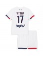 Billige Paris Saint-Germain Vitinha #17 Bortedraktsett Barn 2025-26 Kortermet (+ Korte bukser)